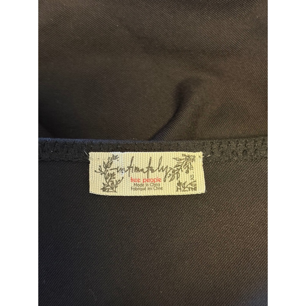 Free People Intimately Somethin Bout You One Shoulder Bodysuit XS Black Ruched - Picture 4 of 5